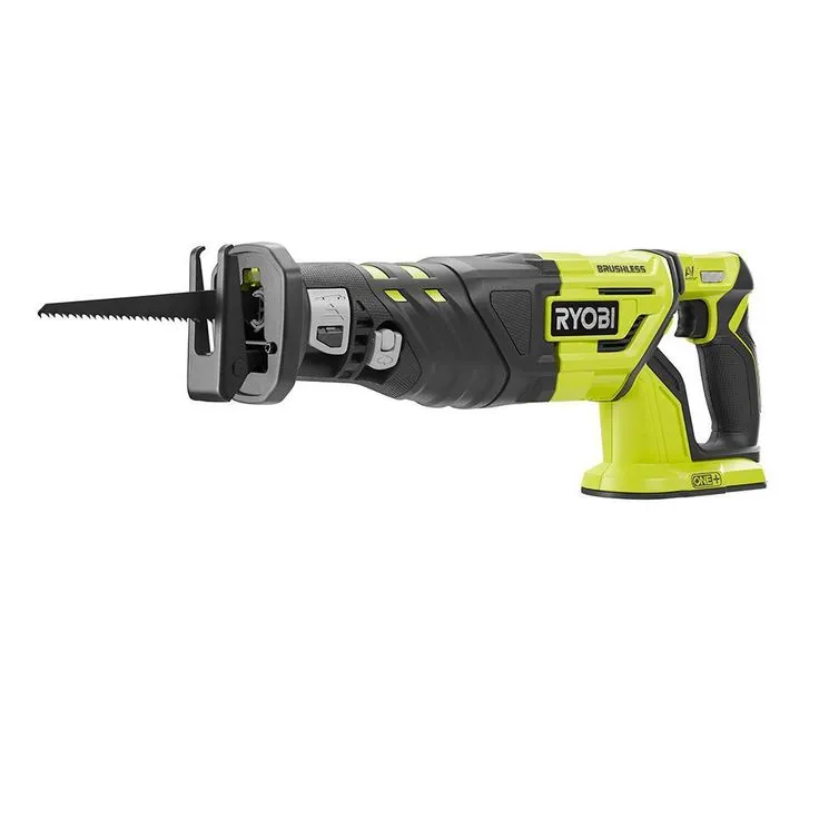 RYOBI 18-Volt ONE+ Cordless Brushless Reciprocating Saw with Wood Cutting Blade with 2.0 Ah Battery and Charger Kit, photo 7 of 11