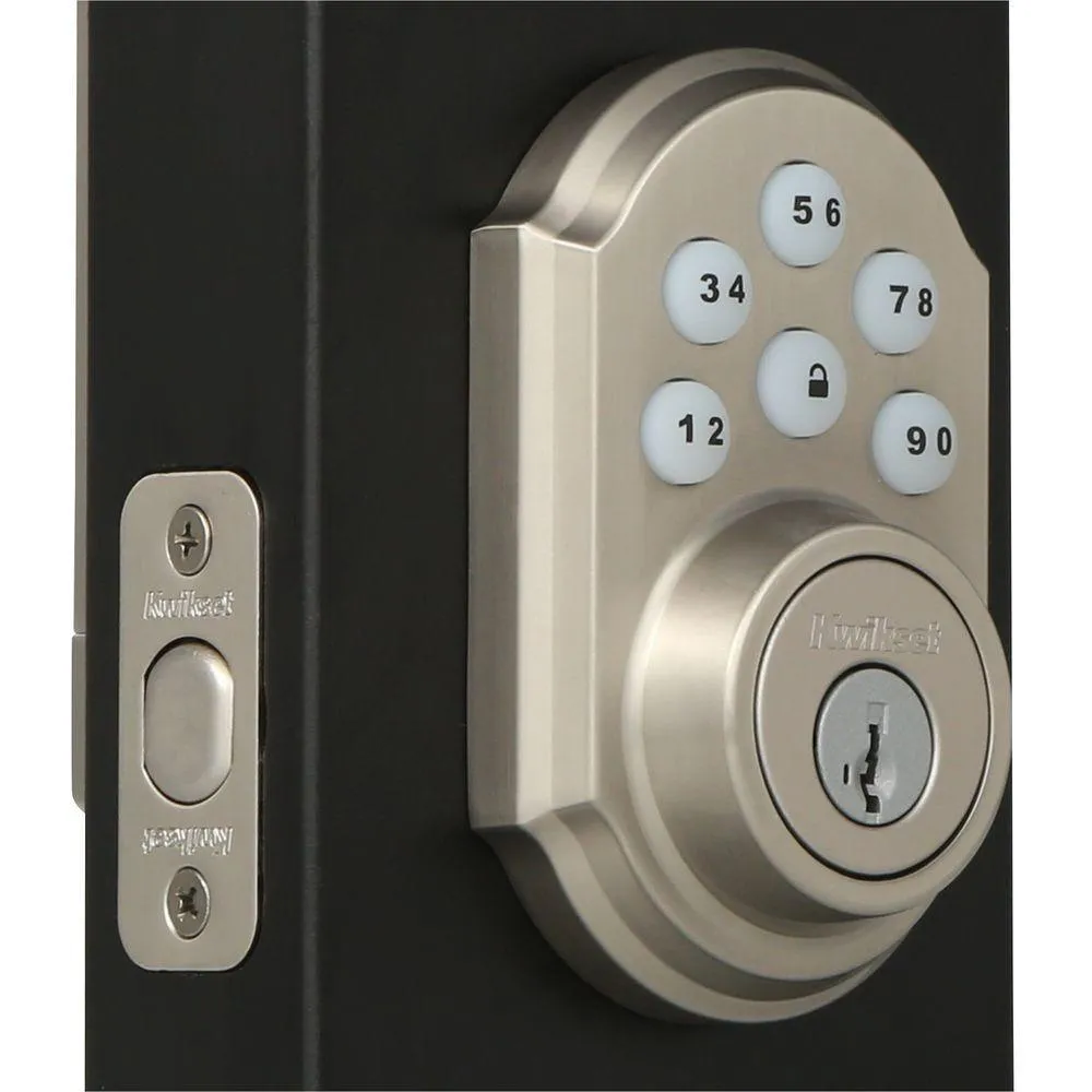 Kwikset SmartCode 909 Satin Nickel Single Cylinder Electronic Deadbolt Featuring SmartKey Security, photo 3 of 17