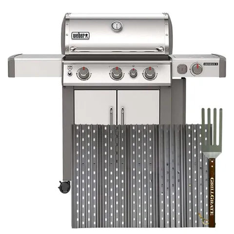 GrillGrate For Weber Genesis II 300 Series 2016-Present Replacement GrillGrate Set 18.8 in. L X 25.5