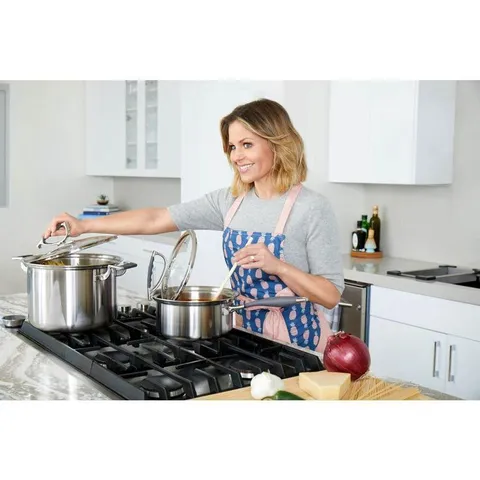 CookCraft by Candace 8-Piece Stainless Steel Cookware Set