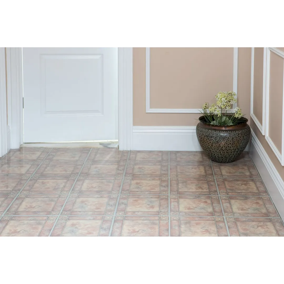 Achim Sterling Self Adhesive Vinyl Floor Tile — 20 Tiles/20 Sq. Ft., 12 x 12, Spanish Rose, photo 2 of 2