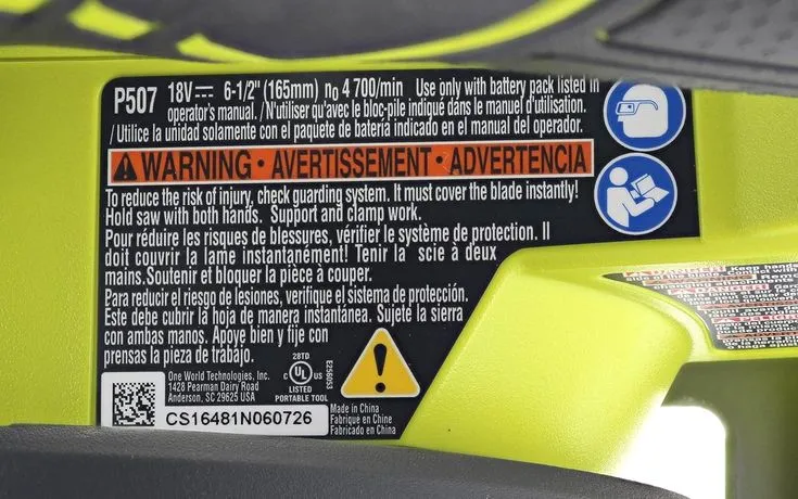 RYOBI 18-Volt ONE+ Cordless 6-1/2 in. Circular Saw with Lithium-Ion 2.0 Ah Battery and Dual Chemistry IntelliPort Charger, photo 4 of 8