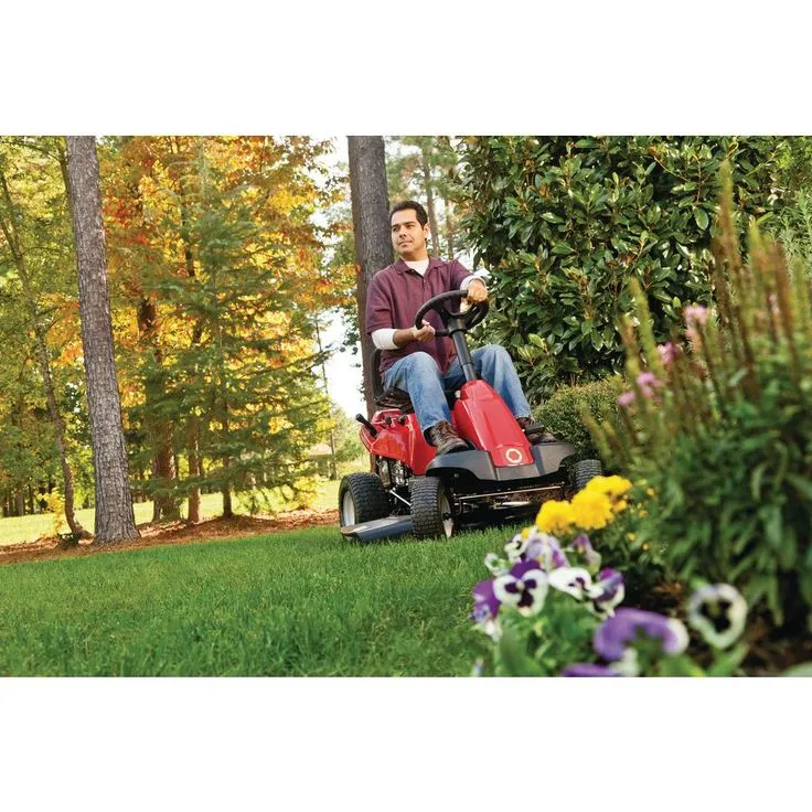 Troy-Bilt TB 30 in. 382 cc Auto-Choke Engine 6-Speed Manual Drive Gas Rear Engine Riding Lawn Mower with Mulch Kit Included, photo 2 of 11