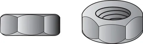 7/16 in. Zinc-Plated Steel USS Hex Nut, 50-Pack