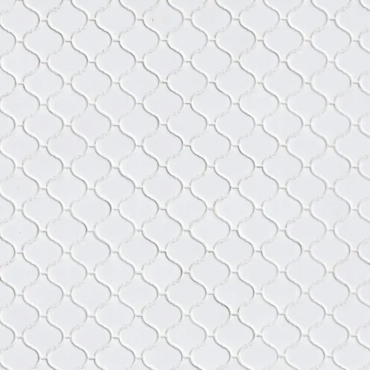 MSI Retro Bianco Arabesque 10.63 in. x 8.84 in. x 6mm Matte Porcelain Mesh-Mounted Mosaic Tile (10.95 sq. ft. / case), photo 3 of 8