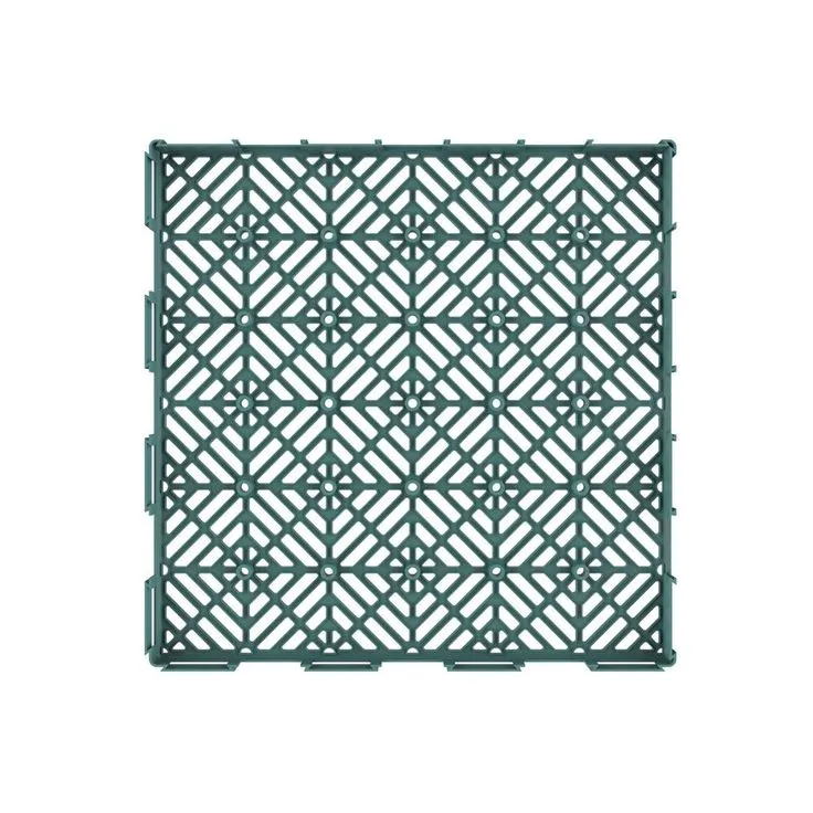 Pure Garden 11.5 in. x 11.5 in. Green Outdoor Interlocking Diamond Pattern Polypropylene Patio and Deck Tiles (Set of 30), photo 5 of 5