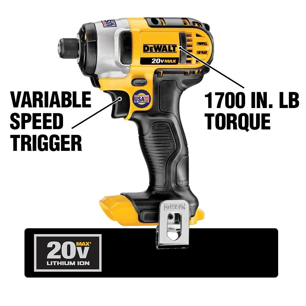 DEWALT 20-Volt Max Lithium-Ion Cordless Combo Kit (10-Tool) w/ (2) Batteries 2.0Ah, Charger & Tool Bag, photo 4 of 41