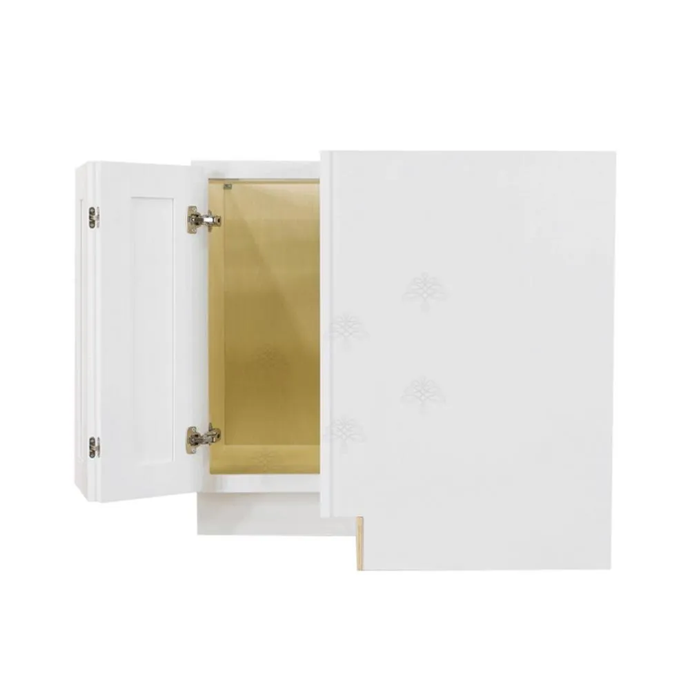 Lancaster Shaker Assembled 36 in. x 34.5 in. x 24 in. Base Lazy Susan Cabinet in White, photo 3 of 8