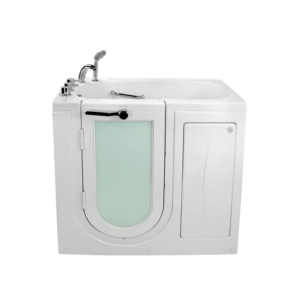 Ella Mobile 45 in. Walk-In Soaking Bathtub, White, Left Outward-Swing Door, Heated Seat, Faucet, LHS 2 in. Dual Drain, photo 2 of 5