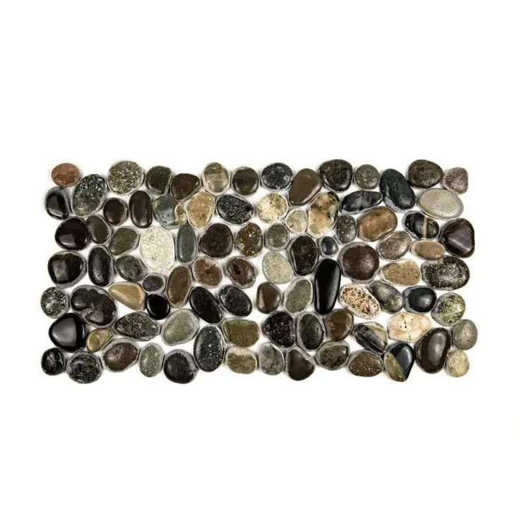 Cruz Bay Classic Pebble Tile River Grey 11-1/2 in. x 11-1/2 in. x 12.7 mm Mesh-Mounted Mosaic Tile (10.12 sq. ft. / case), photo 6 of 10