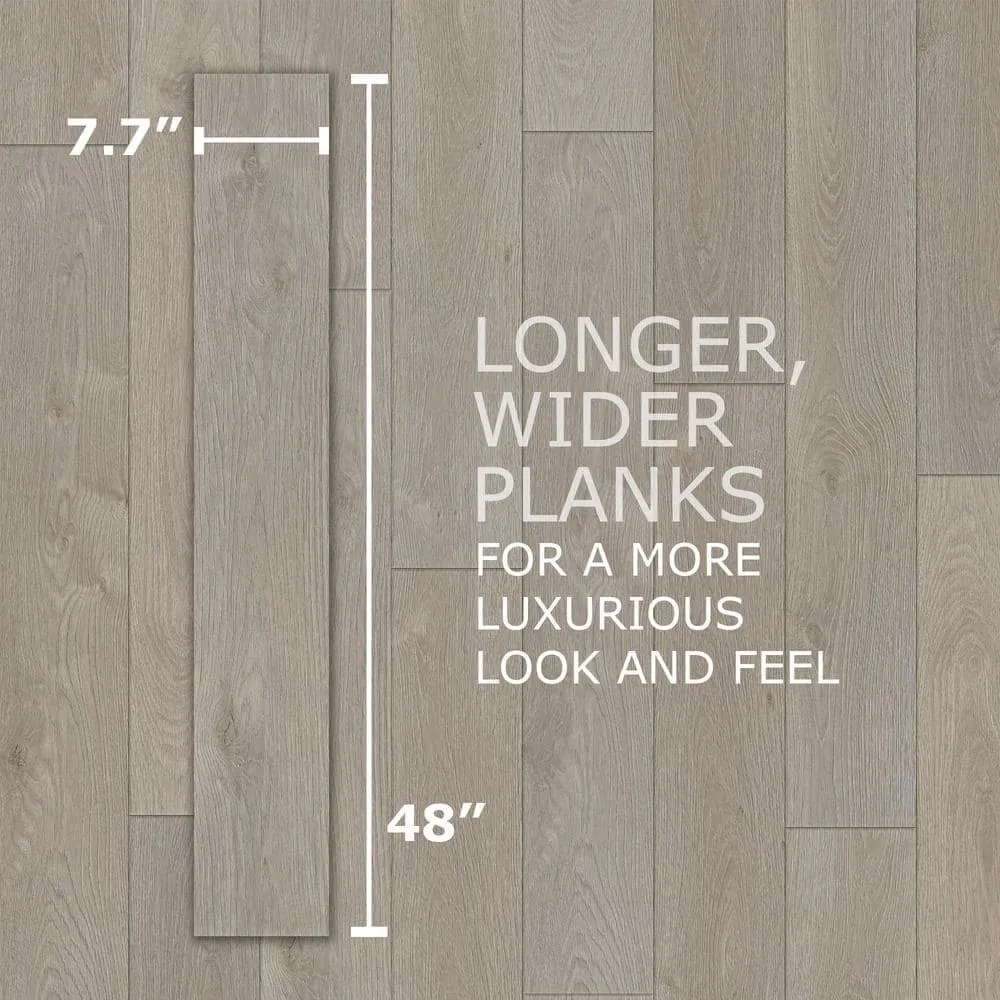 ASPEN FLOORING Echelon Oak 12mm T x 7.7 in. W x 48 in. L Click Lock Water Resistant Laminate Wood Flooring (15.39 sq. ft./case), photo 3 of 6