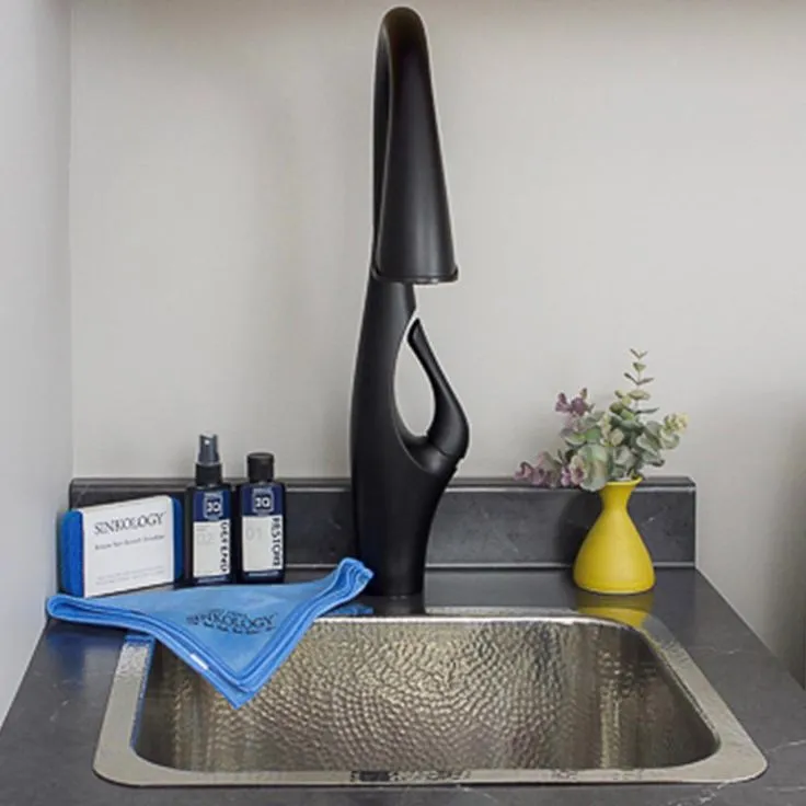 Wilson Undermount Crafted Stainless Steel 17 in. Single Bowl Bar Prep Sink in Polished Finish, photo 3 of 6