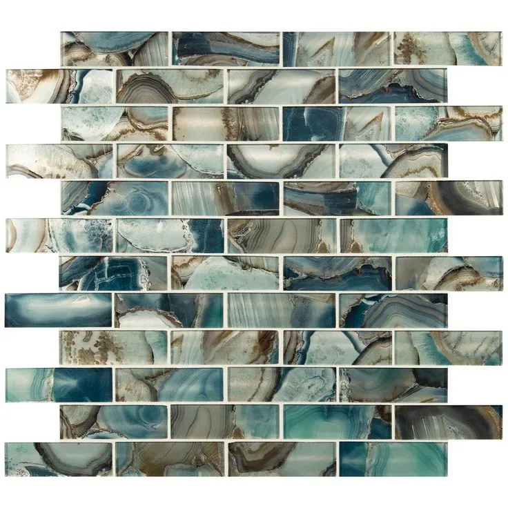 MSI Night Sky Subway 11.81 in. x 11.81 in. x 8mm Textured Glass Mesh-Mounted Mosaic Tile (9.7 sq. ft./Case), photo 4 of 7