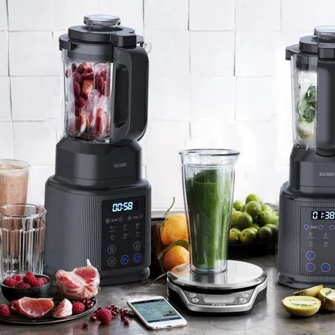 40 Oz Glass and 10 Speeds Black Pitcher Heated Countertop Blender
