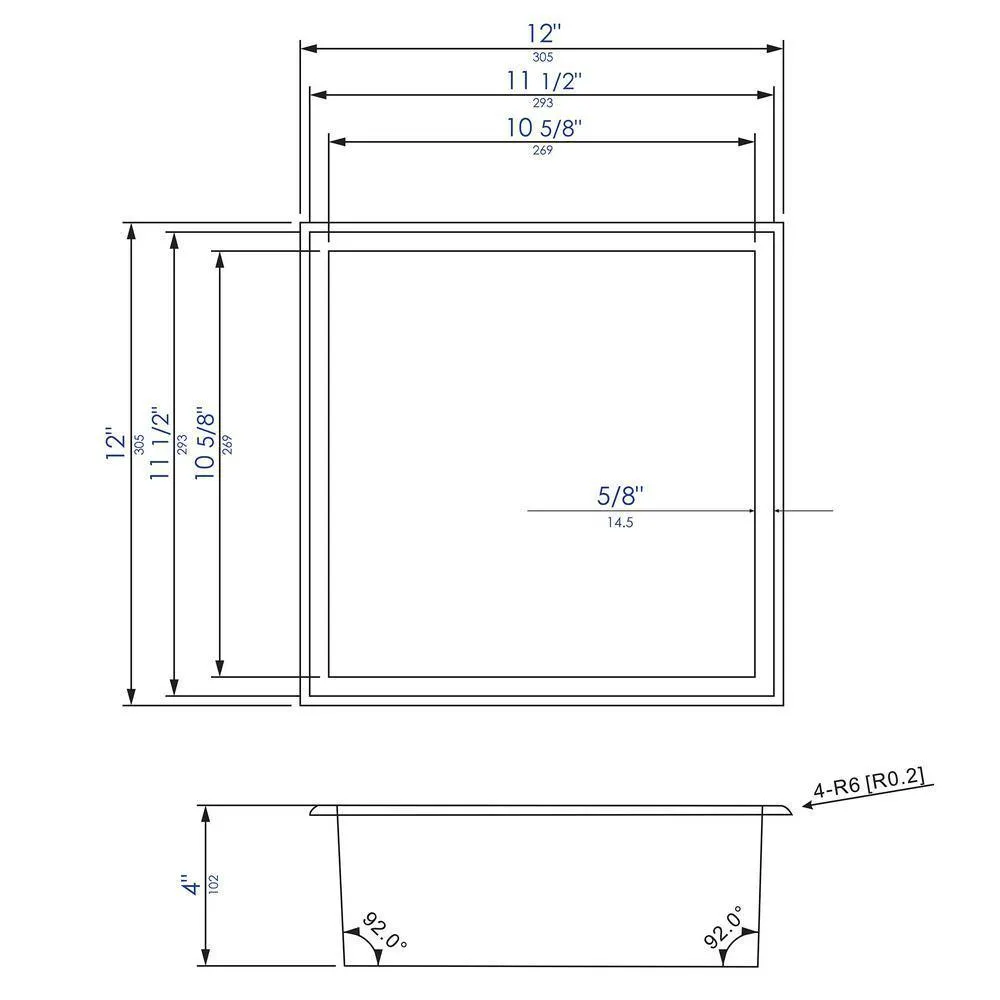 12 in. x 12 in. x 4 in. Niche in Polished Stainless Steel, photo 2 of 8