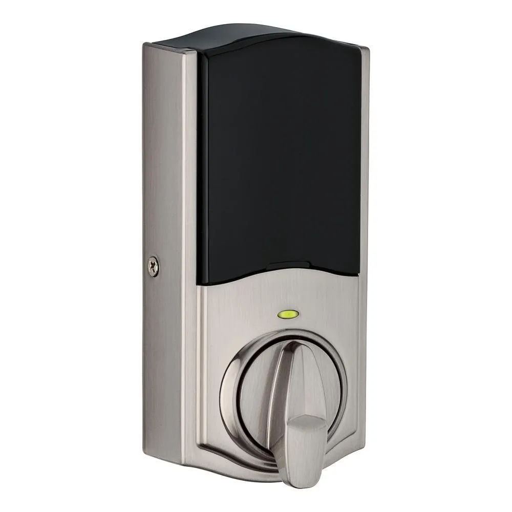 914 Signature 2nd Gen Traditional Satin Nickel Single Cylinder Deadbolt Featuring SmartKey and Home Connect Technology, photo 2 of 4