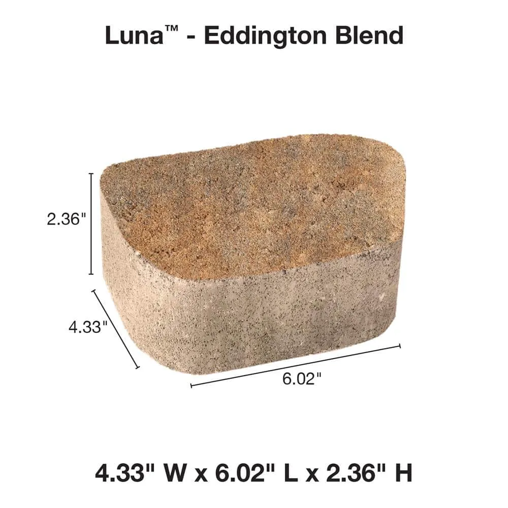 Pavestone Luna 6.02 in. L x 4.33 in. W x 2.36 in. H Eddington Blend Concrete Paver (640-Pieces/115.9 sq. ft./Pallet), photo 4 of 4