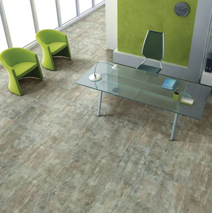 Shaw 8-Piece 12-in x 24-in Granite Interlocking Vinyl Tile, photo 5 of 7