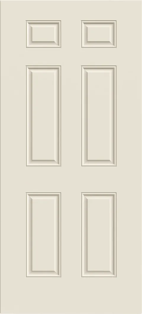 36 × 80 in 6-Panel Primed Steel Prehung Right-Hand Inswing Front Door