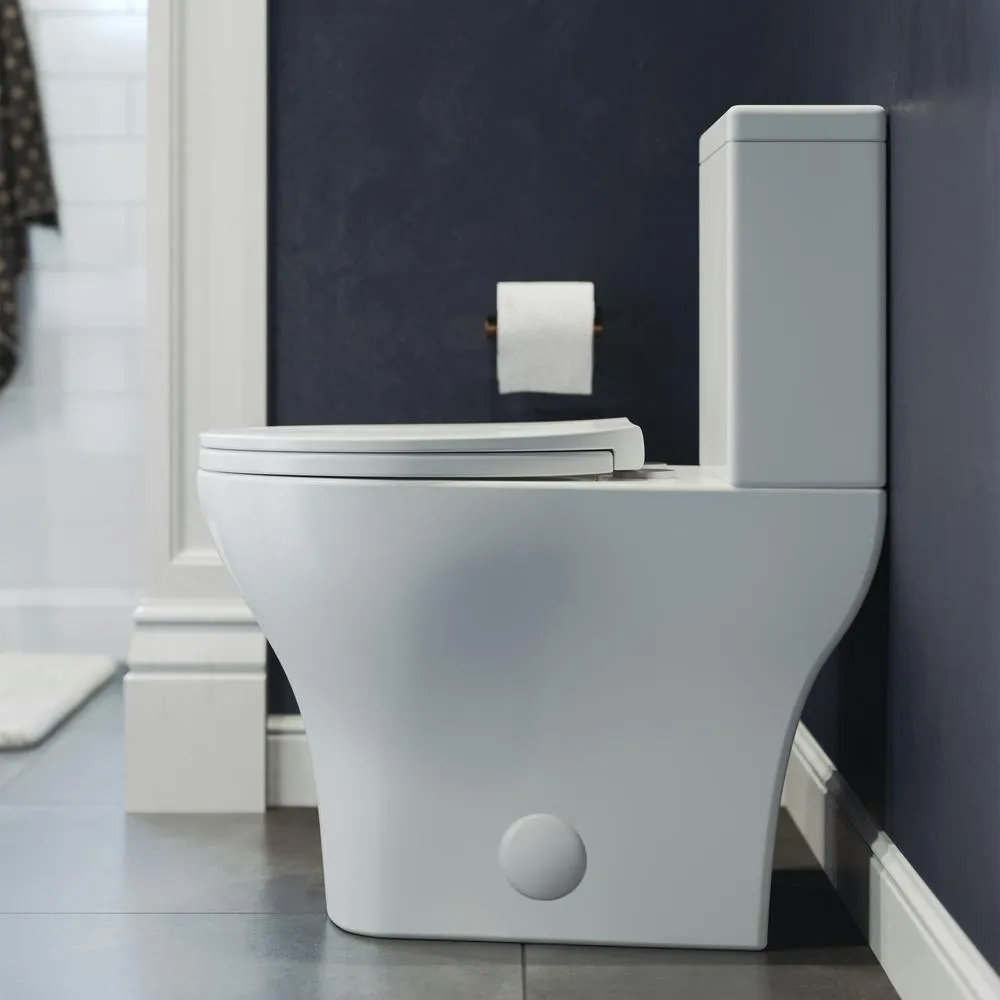 Swiss Madison Sublime II 2-piece 0.8/1.28 GPF Dual Flush Round Toilet in Glossy White, Seat Included, photo 7 of 13
