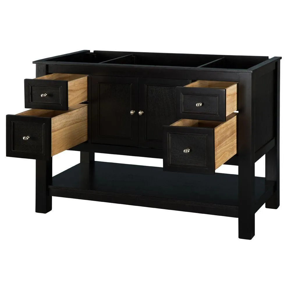 Gazette 48 in. W Bath Vanity Cabinet Only in Espresso, photo 5 of 26