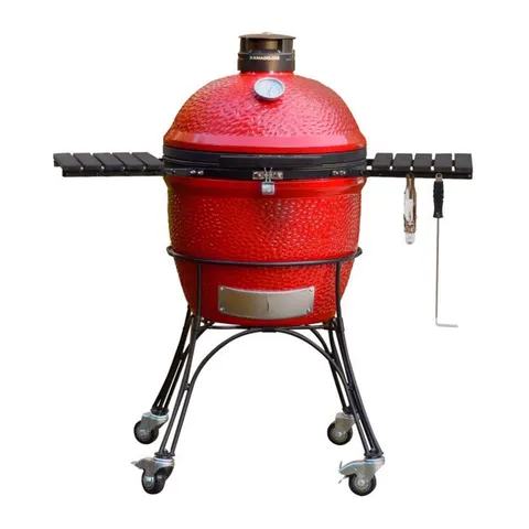 18 in. Classic II Charcoal Kamado Grill and Smoker Red