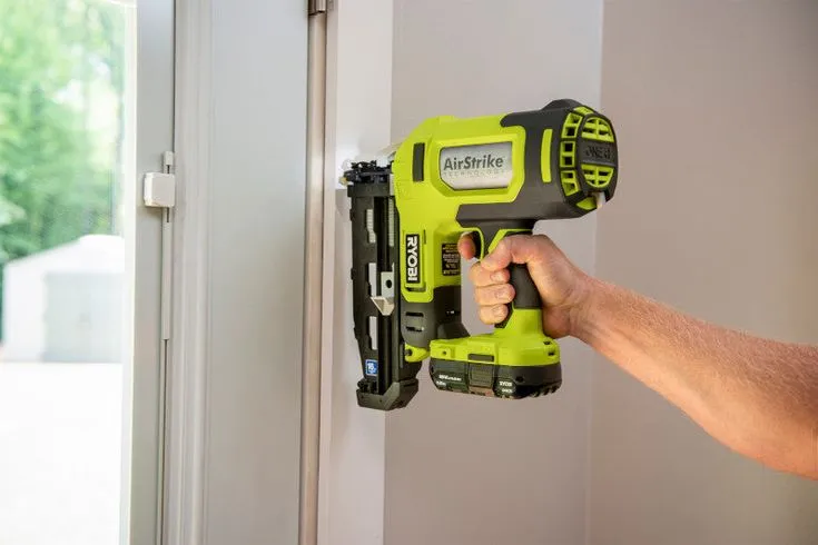 RYOBI 18-Volt ONE+ Lithium-Ion Cordless AirStrike 16-Gauge 2-1/2 in Straight Finish Nailer Kit with 1.3 Ah Battery and Charger, photo 8 of 10