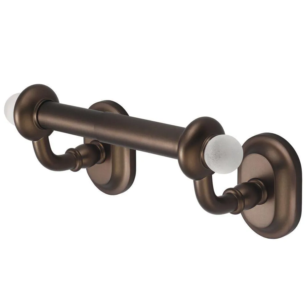 Glass Series Double Post Toilet Paper Holder in Triple Plated Chrome, photo 4 of 4