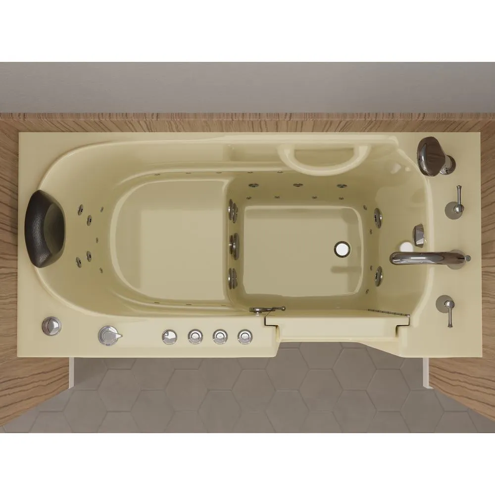 Universal Tubs Safe Premier 52.75 in. x 60 in. x 26 in. Right Drain Walk-in Air and Whirlpool Bathtub in Biscuit, photo 6 of 7