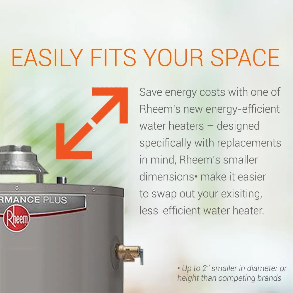 Performance 50 Gal. Short 6-Year 40,000 BTU Ultra Low NOx (ULN) Natural Gas Tank Water Heater, photo 2 of 4