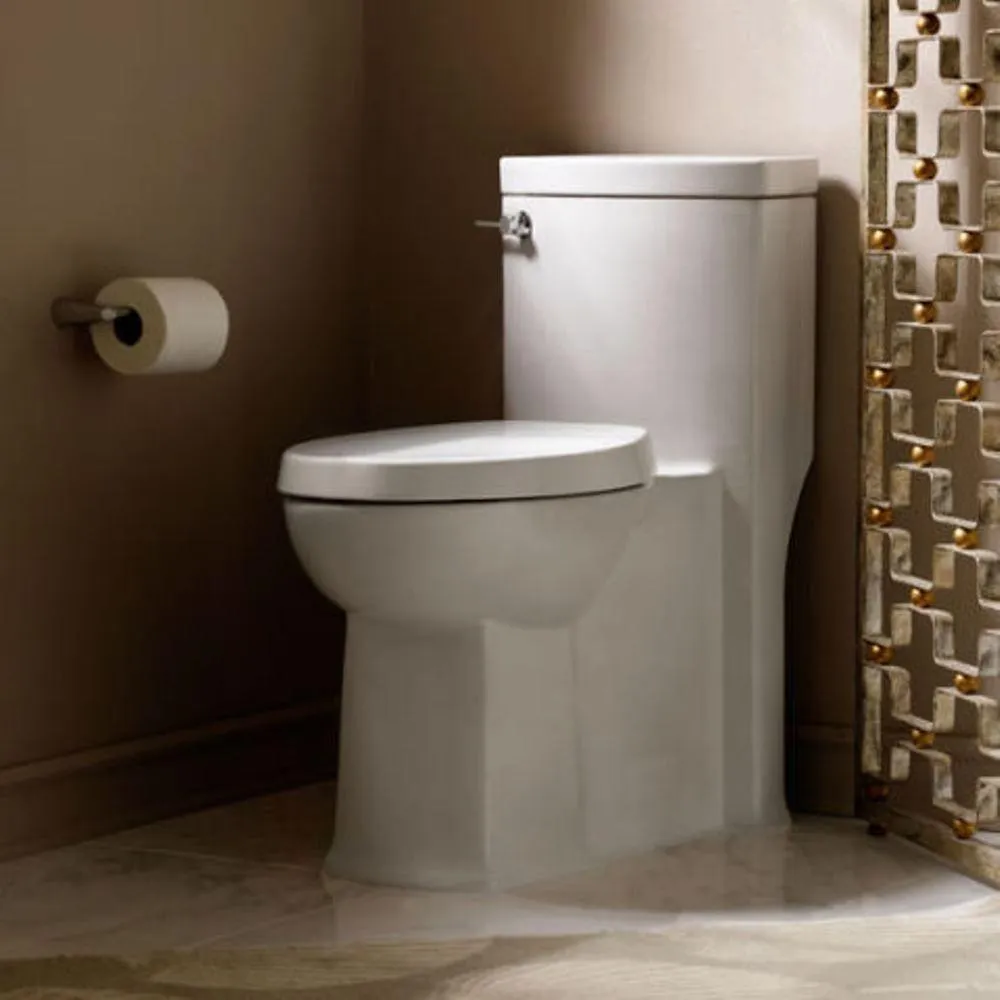 Boulevard Tall Height 1-Piece 1.28 GPF Single Flush Elongated Toilet in Linen, Seat Included, photo 3 of 8