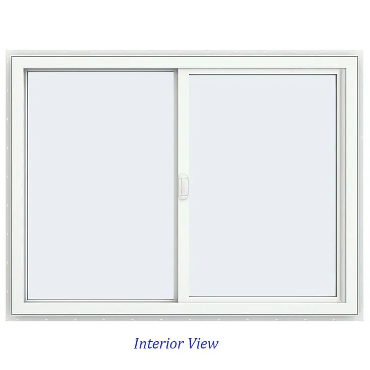 JELD-WEN FiniShield V-4500 35-1/2-in x 47-1/2-in x 3-in Jamb Left-operable Vinyl Black Sliding Window Full Screen Included, photo 3 of 8