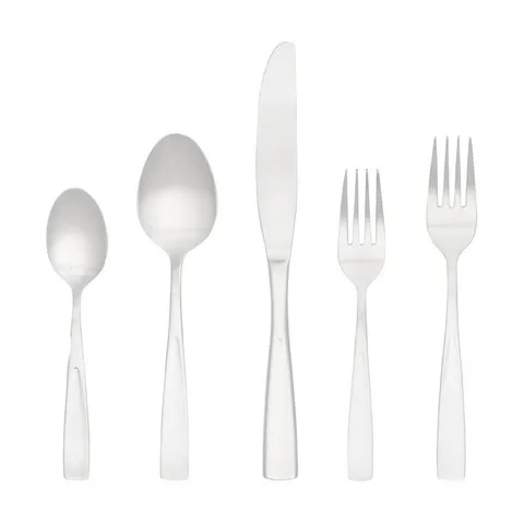Carnegie 20-Piece Matte 18/0 Stainless Steel Flatware Set