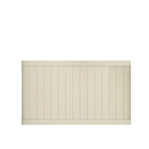 Pro Series 4 ft high · 8 ft wide Tan Vinyl Woodbridge Privacy Fence Panel