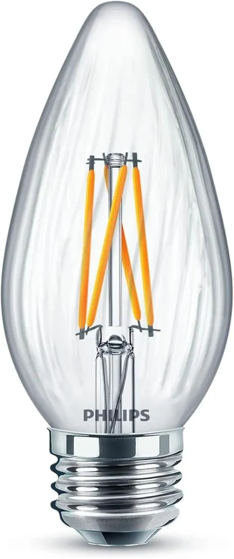 60-Watt Equivalent F15 Dimmable LED Post Light Bulb Soft White Clear with Warm Glow Light Effect