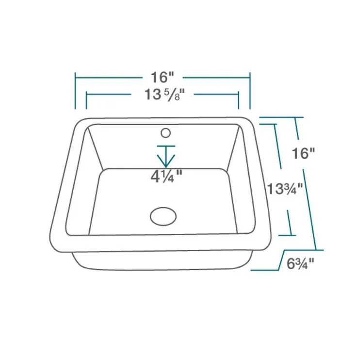 Rene 16 in. Undermount Bathroom Sink in White with Pop-Up Drain in Chrome, photo 5 of 5