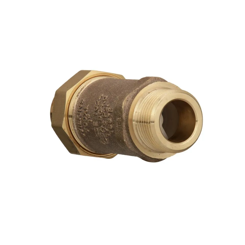 Zurn-Wilkins 1 in. Union FMTC Inlet x 1 in. MMTC Outlet Lead-Free Bronze Dual Check Valve, photo 6 of 6