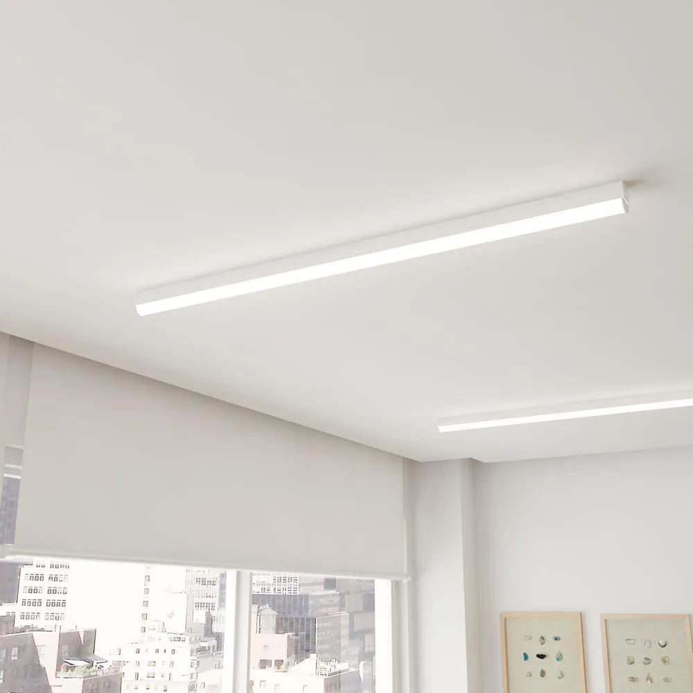 4 ft. 64-Watt Equivalent Integrated LED White Strip Light Fixture 4000K Bright White 1800 Lumens Plug-in or Direct Wire, photo 7 of 7