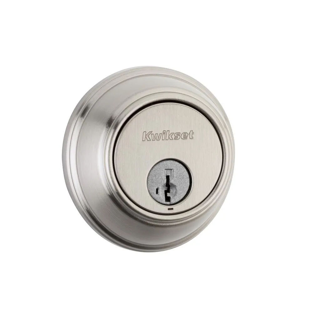 Kwikset 816 Series Satin Nickel Single Cylinder Key Control Deadbolt featuring SmartKey Security, photo 7 of 14