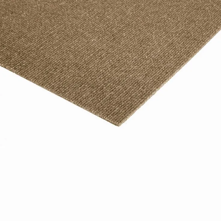 Foss Peel and Stick First Impressions Chestnut Ribbed Texture 24 in. x 24 in. Commercial Carpet Tile (15-tile / case), photo 3 of 11