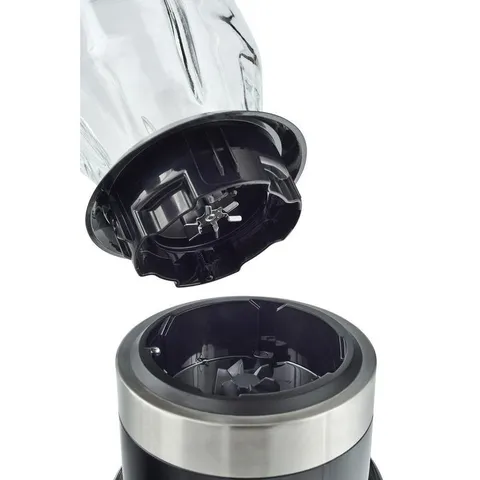 PureMix 56 oz. 3-Speed Black and Stainless Steel Countertop Blender with Thermal Resistant Glass Jug
