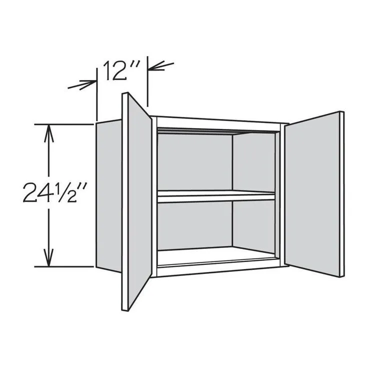 allen + roth Aveley 30-in W x 24.5-in H x 12-in D Linen Maple Door Wall Semi-Custom Cabinet, photo 4 of 4