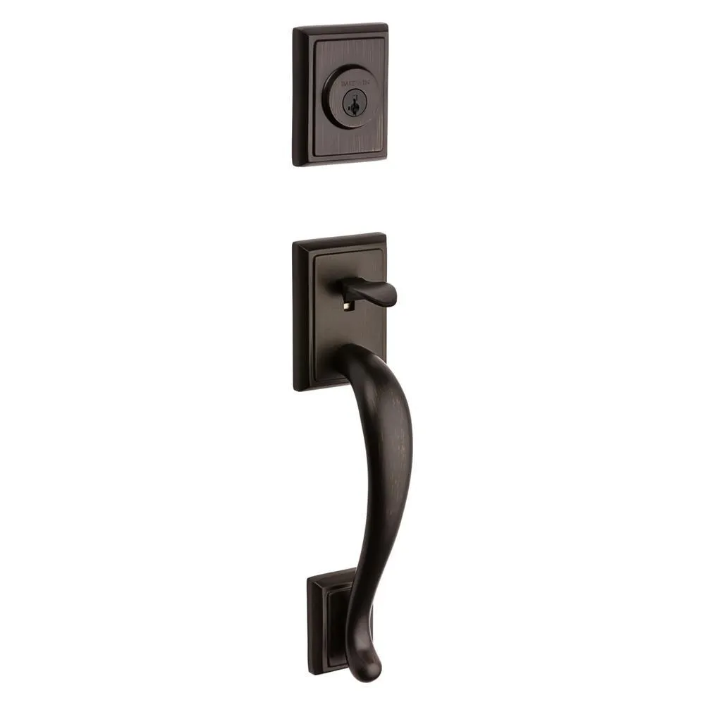 Prestige Pistoria Single Cylinder Venetian Bronze Door Handleset w/ Arch Rose Madrina Door Lever Feat SmartKey Security, photo 8 of 12