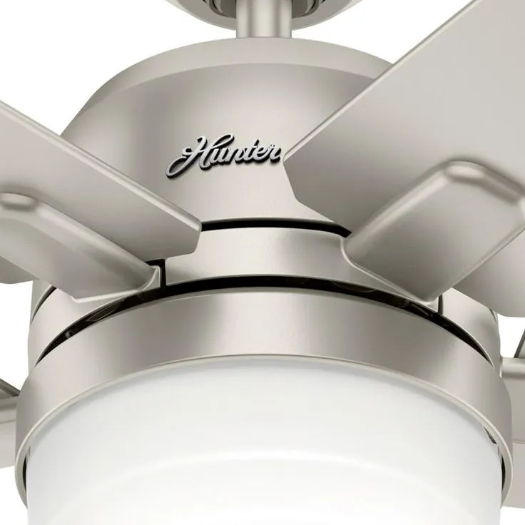 Cavera II 52 in. Indoor Matte Nickel Wifi-Enabled Smart Ceiling Fan with Light Kit & Remote, photo 2 of 10