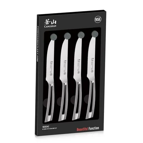 N1 Series 5 in. Blade German Steel Forged Steak Knife Set (4-Piece)