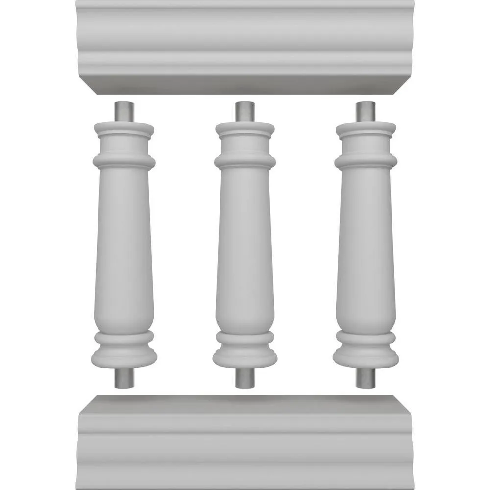 Ekena Millwork Fiberthane Wellington Balustrade 24 in. L x 32 in. H Fiberglass Railing Kit, photo 5 of 6