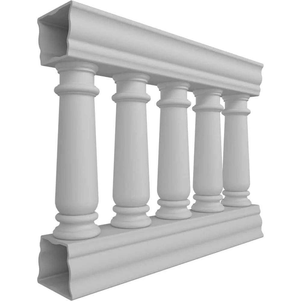 Ekena Millwork Fiberthane Wellington Balustrade 36 in. L x 32 in. H Fiberglass Railing Kit, photo 3 of 6