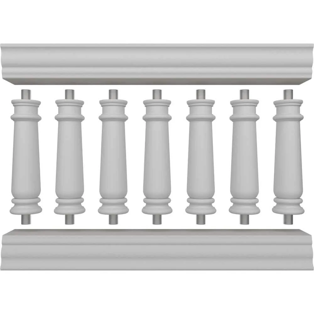 Ekena Millwork Fiberthane Wellington Balustrade 48 in. L x 32 in. H Fiberglass Railing Kit, photo 5 of 6