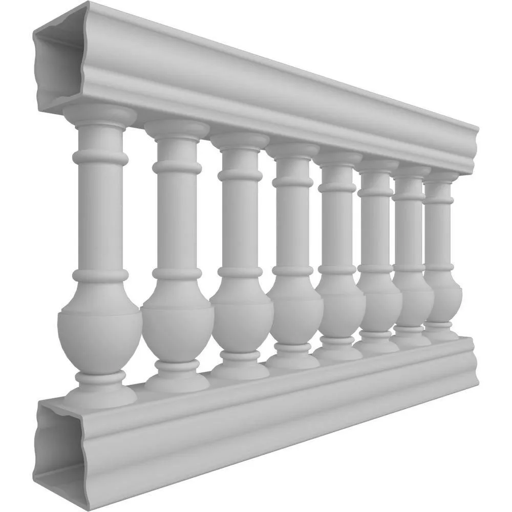 Ekena Millwork Fiberthane York Balustrade 48 in. L x 32 in. H Fiberglass Railing Kit, photo 3 of 6