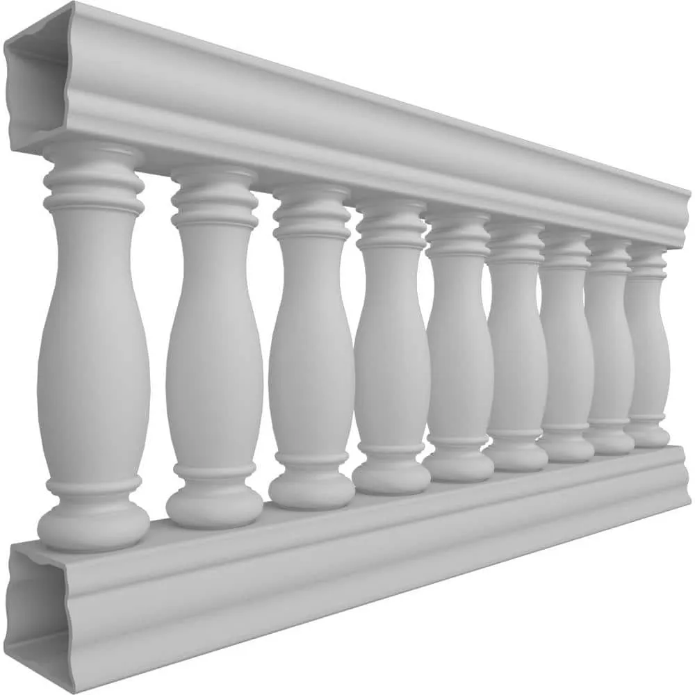 Ekena Millwork Fiberthane Embassy Balustrade 60 in. L x 32 in. H Fiberglass Railing Kit, photo 3 of 6
